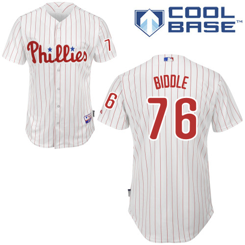Jesse Biddle #76 MLB Jersey-Philadelphia Phillies Men's Authentic Home White Cool Base Baseball Jersey